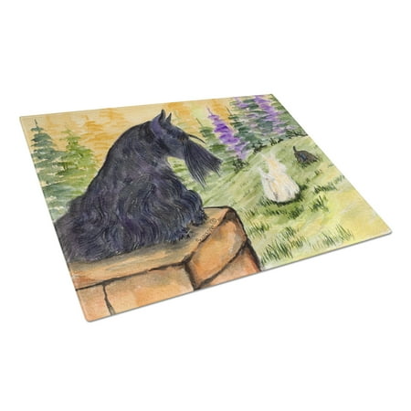 

Carolines Treasures SS8634LCB Scottish Terrier Glass Cutting Board Large 12H x 16W multicolor