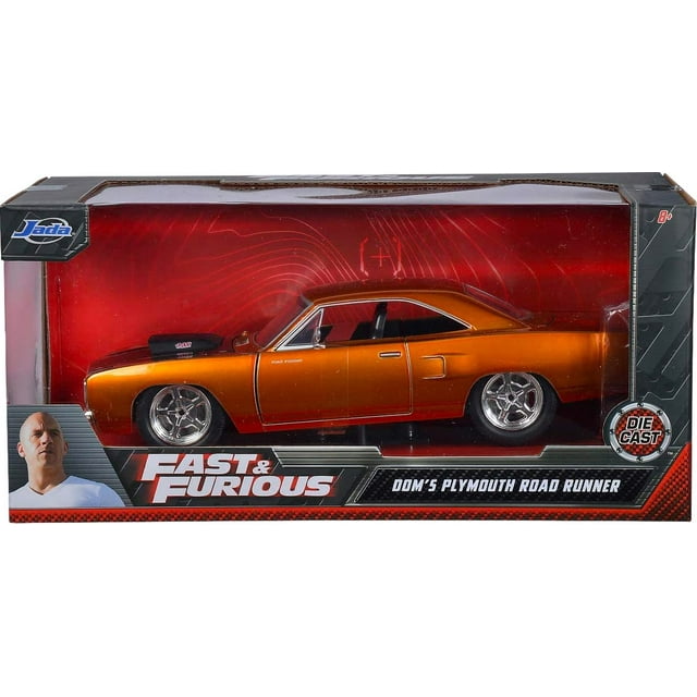 Maqueta de coche fundido a presión Jada Doms 1970 Plymouth Road Runner 1:24