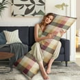 thumbnail image 5 of Plaid Body Pillow Cover - Soft & Breathable Fabric, Hidden Zipper, 20"x54", Buffalo Check & Vintage Plaid Print - Perfect Gift for Side Sleepers, Cabin Decor & Pregnancy Support, 5 of 7