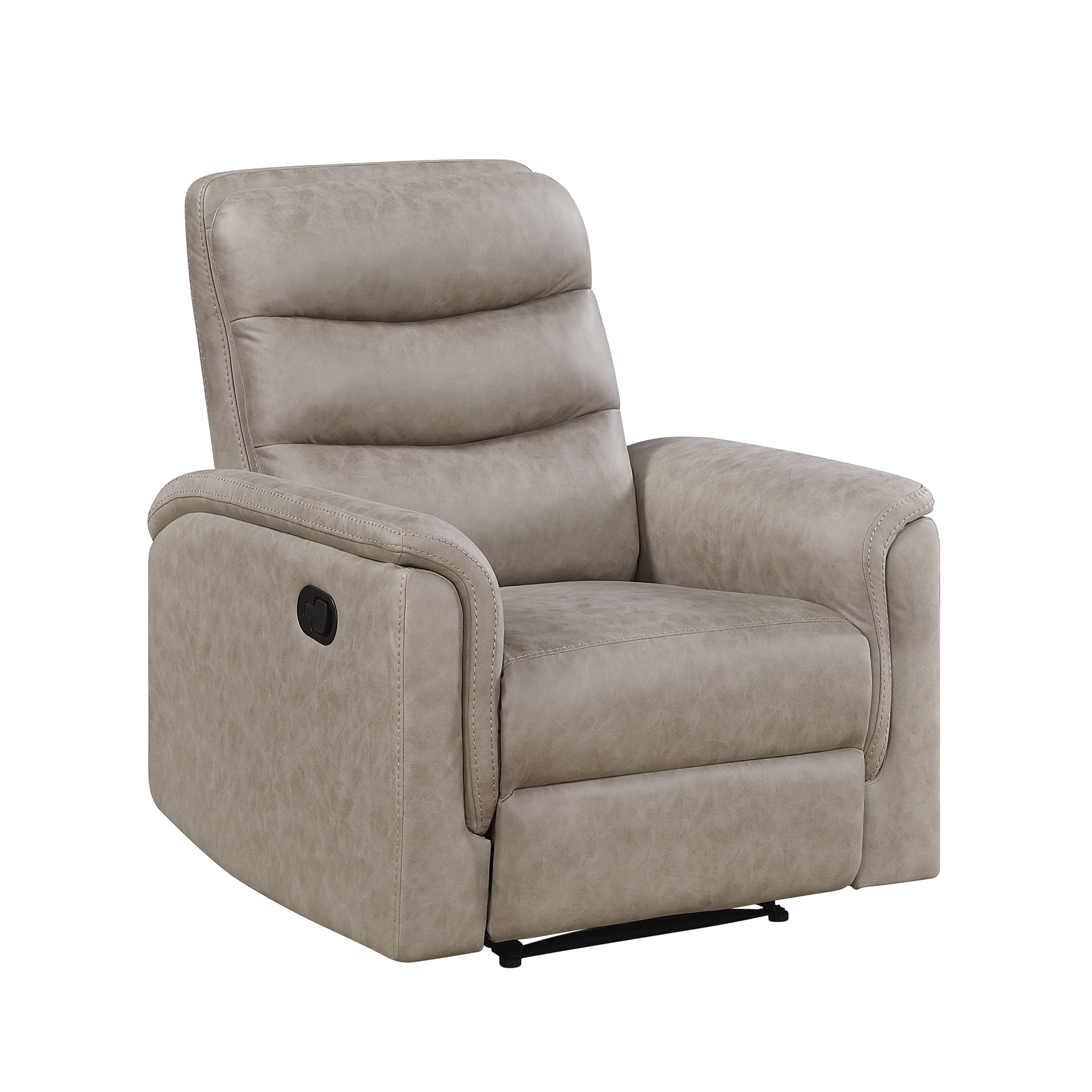 OakvillePark Solstice Microfiber Manual Reclining Chair, Taupe