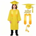 thumbnail image 6 of Odeerbi 5-17 Years Kids Teen Boys Girls Graduation Gown Set Solid Color Long Sleeve Robe with Stole, Cap & Honor Cord, Complete 4-Piece Outfit, 6 of 6