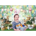 thumbnail image 3 of 7x5FT Spring Backdrop Easter Rabbit Flowers Colorful Eggs Spring Garden Photography Background for Easter Party Decoration Children Baby Shower Birthday Party Supplie, 3 of 7