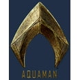 thumbnail image 2 of Men's Zack Snyder Justice League Aquaman Logo  Long Sleeve Shirt Navy Blue Large, 2 of 4