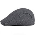thumbnail image 4 of SikaFu Beret Cap New Men Wool Hat Autumn Winter Hats with Ear Flaps Male Thick Warm Vintage Ivy Newsboy Flat Cap Beret Hats, 4 of 6