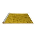 thumbnail image 2 of Ahgly Company Machine Washable Indoor Square Solid Yellow Modern Area Rugs, 5' Square, 2 of 4
