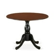 thumbnail image 2 of East West Furniture Mid Century Modern Dining Table with Drop Leaves - Mahogany Table Top and Black Pedestal Leg Finish, 2 of 2