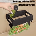 thumbnail image 4 of Strong Suction Cup Foldable Garbage Bag Holder - Wall-Mounted Plastic Bag Hanger for Kitchen/Bathroom, No-Drill Easy-Install Trash Storage Rack, Space-Saving Household Organizer, 7*5*2in, Black, 4 of 7
