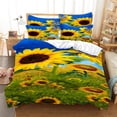 thumbnail image 4 of Textile 3PCS Double Single Twin King Tulip Duvet Linen Set bed Sunflower Rose Case Pillow Cover Quilt Flower HD 3D, 4 of 7