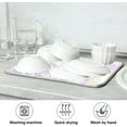 thumbnail image 7 of Natural Flowers Dish Drying Mat for Kitchen Counter, Ultra Absorbent Reversible Microfiber Dishes Drying Rack Pad Heat-resistant Mats 16x18in, 7 of 7