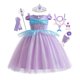 thumbnail image 1 of 2023 Niñas Sirenita Vestido Disney Princesa Ariel Disfraz Encaje Volantes Frock Niños Fiesta de cumpleaños de Halloween Cosplay Outfit9-10T (Etiqueta 150) Gao Jinjia LED, 1 of 2