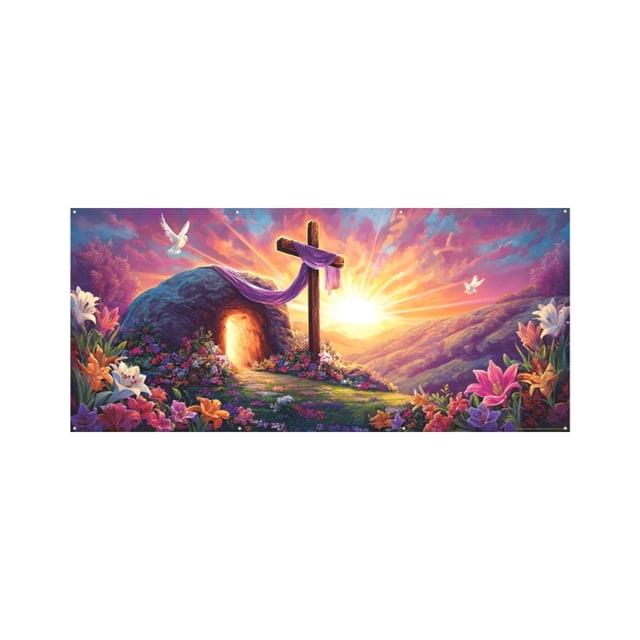 zhangmingg Easter Garage Banner Festive for Home Celebration and Holiday Surprises