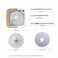thumbnail image 2 of Rotating Floor Mop with Bucket Set - Orange & White Round Design, Hands-Free Cleaning System, Dirty Water Separation, Ultra-Fine Fiber Mop Head for Superior Absorption, 10kg Load Capacity, Compact, 2 of 5
