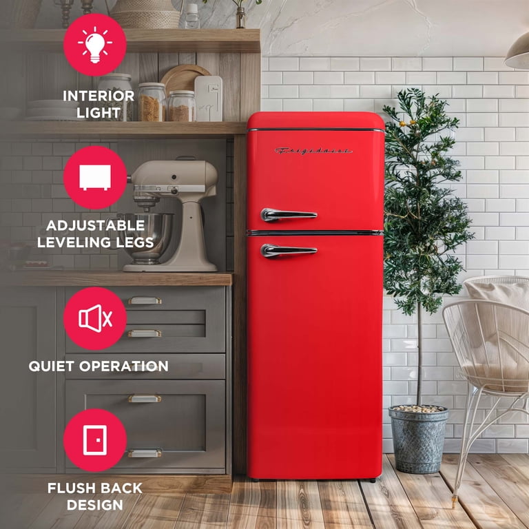Frigidaire 7.5 Cu. ft. Retro Refrigerator, Apartment Size Top