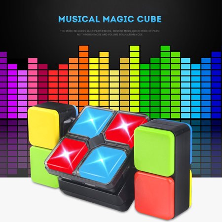 Musical Cube Cool Electric Variety Magic Cube with Music Lights Puzzle Toys for ...