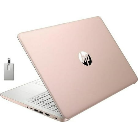 HP Premium Stream 14" HD BrightView Laptop, Intel Celeron N4120, 16GB RAM, 64GB eMMC Storage, UHD Graphics, HD Webcam, 1 Year Office 365, Bluetooth, WiFi, HDMI, Win 11s, Gold, 32GB Hotface USB Card