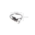 thumbnail image 2 of 4Pcs Belle Délicate Dinosaure en Forme de Conception Anneaux Femmes Bijoux de Mode Argent, 2 of 8