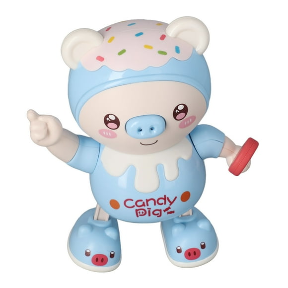 Electronic Dancing Piglet Toy Cool Light Music Kids Walking Animal Interactive Toy