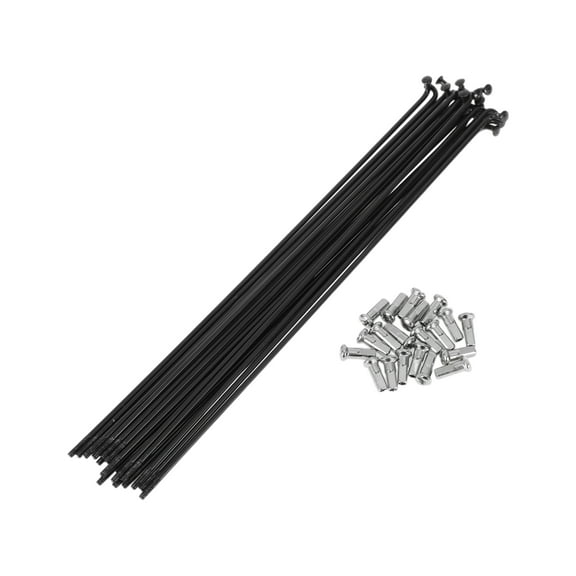 20 Set 13G Bicycle Spokes 207mm Bike Wheel Spokes 304 Stainless Steel Black