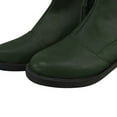 thumbnail image 5 of OKBOP Womens Chunky Heel Ankle Boots-Booties Chelsea Womens Dress Boots Zipper Round Toe Christmas Vintage Winter Boots for Women Green, 5 of 5