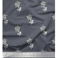 thumbnail image 1 of Soimoi Poly Georgette Fabric Leaves & Floral Block Decor Fabric Printed Yard 42 Inch Wide, 1 of 3