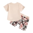 thumbnail image 5 of Toddler Boy Summer Outfit for 2-3 Years Infant Baby Boy Summer Set 0 6 12 18 24 Months 2T 3T Beach Style Tree Print Short Sleeve Crew Neck T-Shirts and Elastic Waist Shorts 2Pcs Gift,A190-Beige, 5 of 5