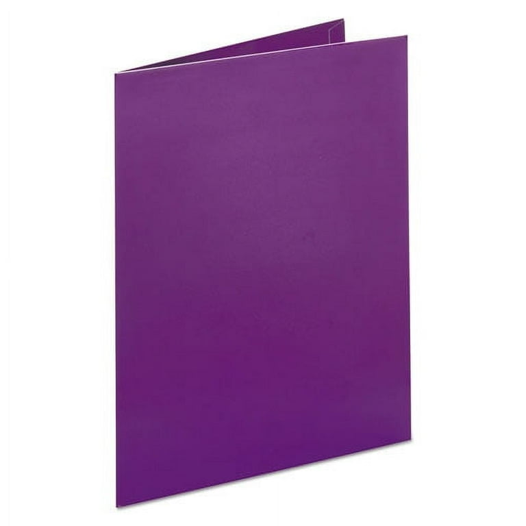 Two-Pocket Laminated Folder, 100-Sheet Capacity, 11 x 8.5, Metallic Purple, 25/Box Two-Pocket Laminated Folder, 100-Sheet Capacity, 11 x 8.5, Metallic Purple, 25/Box