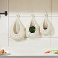 thumbnail image 5 of Hanging Wall Baskets for Kitchen Boho Woven Hanging Fruit Baskets for Kitchen Decor Storage Fruit Vegetable Onion Potato for Restaurant Home, 5 of 9