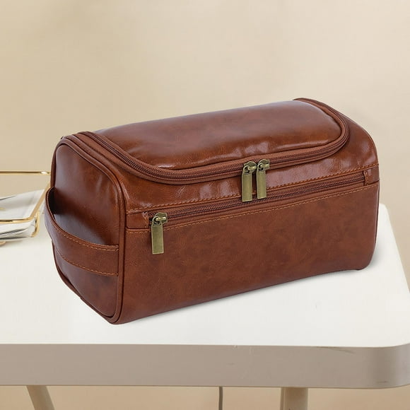 Bolso de maquillaje Fernando PU Marrón Neceser