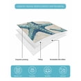 thumbnail image 4 of Quilts Queen Size Bedding Set, Teal Starfish Coastal Reversible Summer Quilt 3 Pieces, Vintage Summer Beach Nautical Lightweight Bedspreads Coverlets with 2 Pillow Shams for All Seasons, 4 of 5