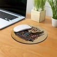 thumbnail image 5 of WIRESTER 7.88 in Round Mouse Pad with Non-Slip Rubber Base for Computers, Laptop, Office & Home - Vintage America 250th Anniversary, 250 Years of Freedom Patriotic USA Design, 5 of 5