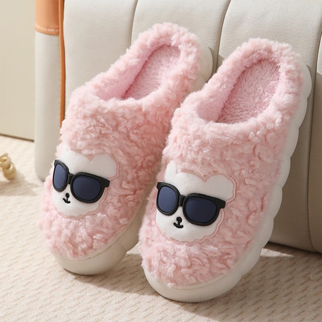 Teissuly New Fall And Winter Cotton Slippers for Women Home Couples Indoor And Outdoor Warm Thick-soled Furry Slippers for Men Teissuly WER202312141305