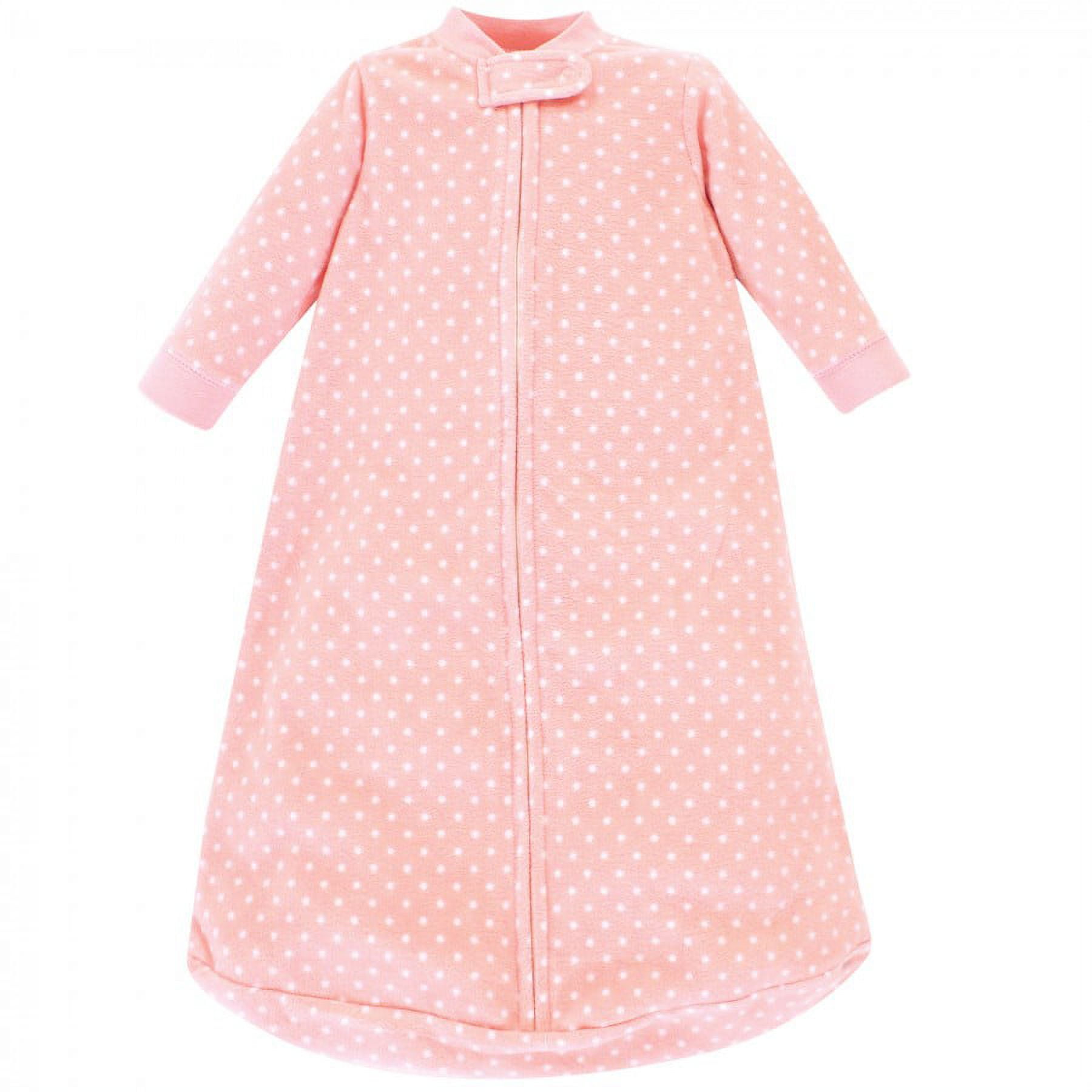 Hudson Baby Infant Girl Long-Sleeve Fleece Sleeping Bag, Floral, 0-9 Months