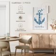 thumbnail image 4 of Elephant Stock Anchor Quote Wall Art - Vertical Multi Panel Canvas - Living Room Wall Decor - Nautical Multi Panel - Beige And Blue Decor - 14" x 23", 4 of 4