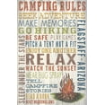 thumbnail image 1 of Flagstaff, Arizona, Camping Rules, Rustic Typography (36x54 Giclee Gallery Art Print, Vivid Textured Wall Decor), 1 of 3