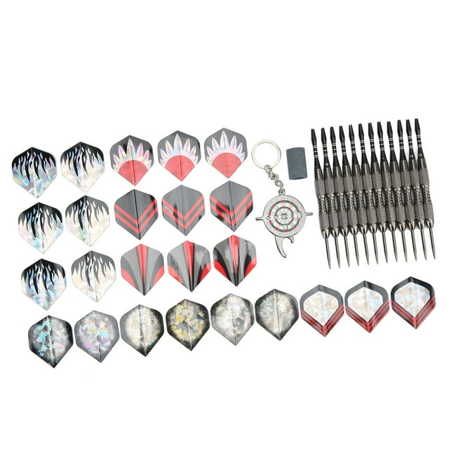 Ensemble de Fléchettes en Métal, Ensemble de Fléchettes Résistant à l'Usure Robuste 12 Pcs Exquis pour Salle de Jeux