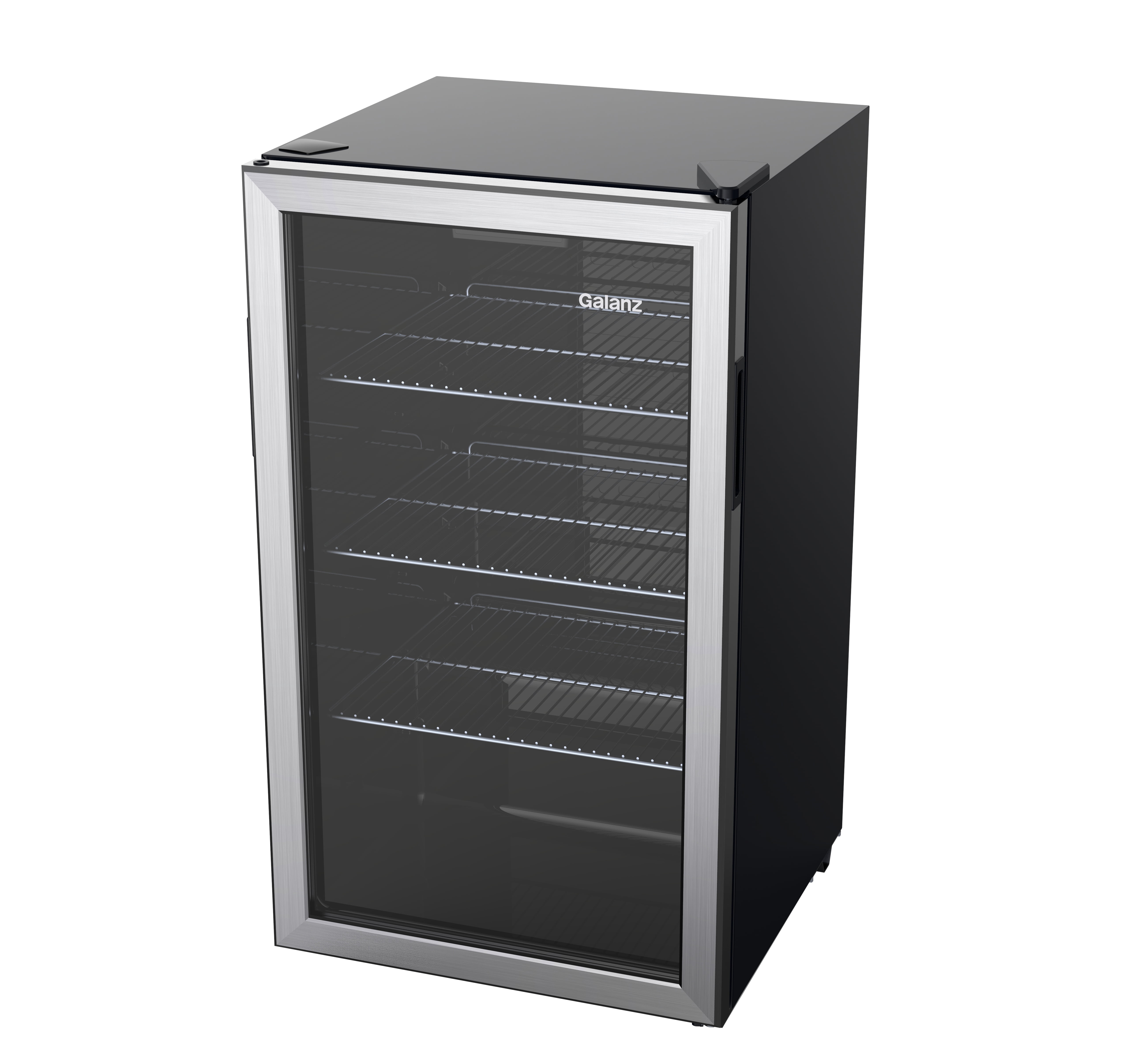 Galanz 116 Can Beverage Cooler, Glass Door Beverage Refrigerator, Drink Fridge for Soda, Beer & Wine, Freestanding for Home, Office, Bar