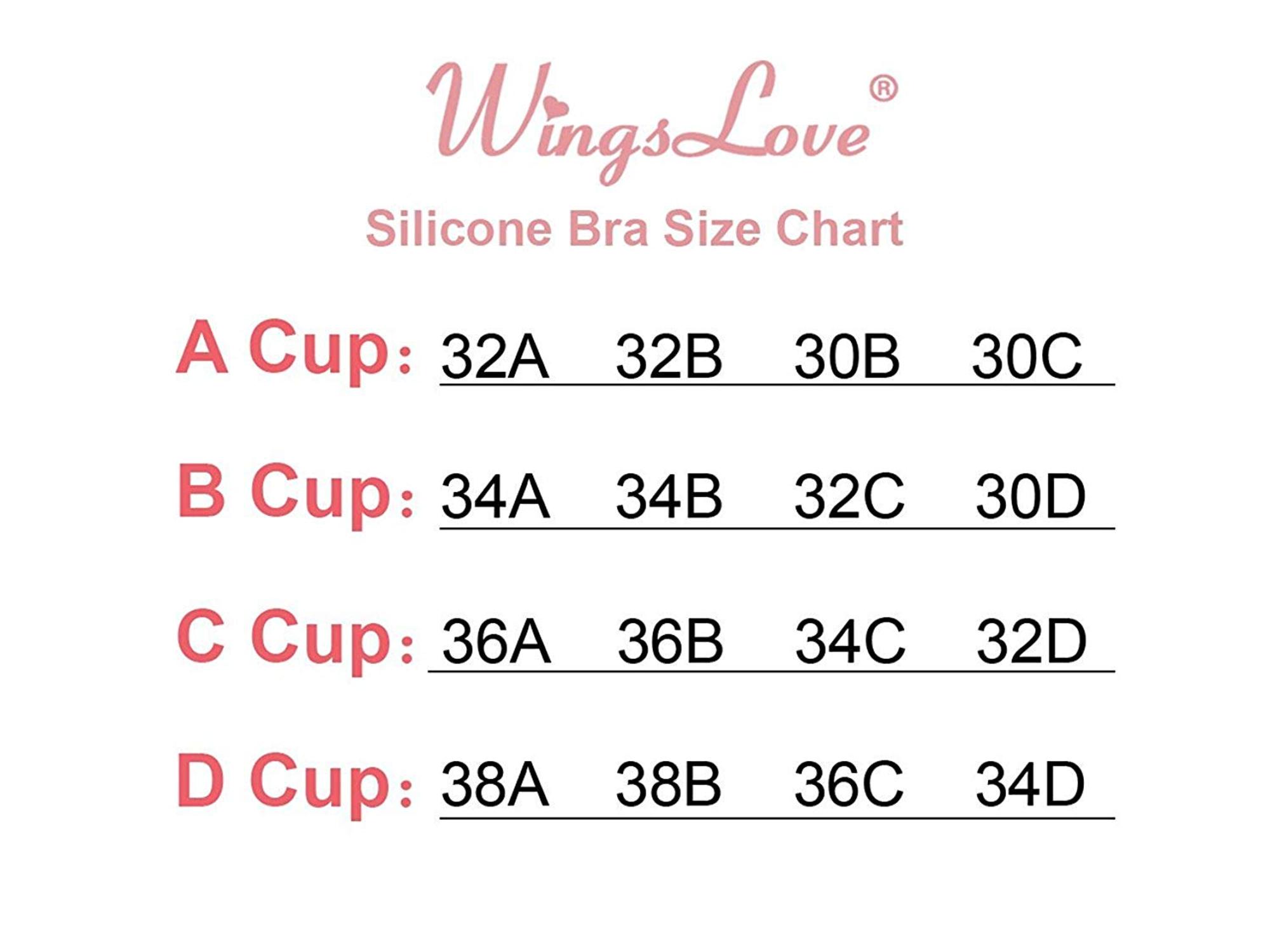 Wingslove bra size chart Outlet