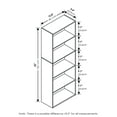 thumbnail image 3 of Furinno 5 Tier Reversible Open Shelf Bookcase, 3 of 9