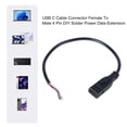 thumbnail image 2 of USB Pigtail Cable Extension Power Cord USB Female to 4Pin Bare Wire Open End Connector Line for Surveillances, 2 of 8