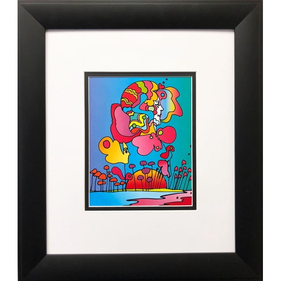 Peter Max "Flower Faces I" NEWLY CUSTOM FRAMED Generic