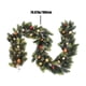 thumbnail image 3 of Xihbxyly Corona Navideña de Agujas de Pino, Accesorio Decorativo Diy, Luces Led para Ambiente Festivo, Funciona con Pilas, para Uso En Interiores y Exteriores, Decoración para Fiestas, 180 Cm de Larg, 3 of 7