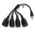 thumbnail image 1 of Cable divisor de alimentación NAHAO, 3 clavijas, 1 a 4 salidas, 0,5 m, negro, 1 of 6