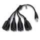 thumbnail image 1 of Cable divisor de alimentación NAHAO, 3 clavijas, 1 a 4 salidas, 0,5 m, negro, 1 of 6