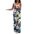 thumbnail image 2 of Haivin Jumpsuit for Woman, Floral Print Sleeveless Strappy High-Waisted Wide-Leg with Pockets, for Casual and Daily Wear, 2 of 5