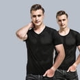 thumbnail image 2 of CONZONE Men's Gym T-Shirts Short Sleeve Mesh T Shirts for Men Casual V Neck Solid Color Lightweight Workout Tees Soft Cozy Athletic Tops, 2 of 6