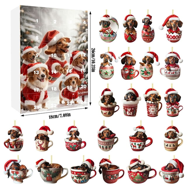 Christmas Countdown Calendar 2025 Acrylic Advent Calendar with Panda Design for Home Decoration and Family or Friend Gift Box
