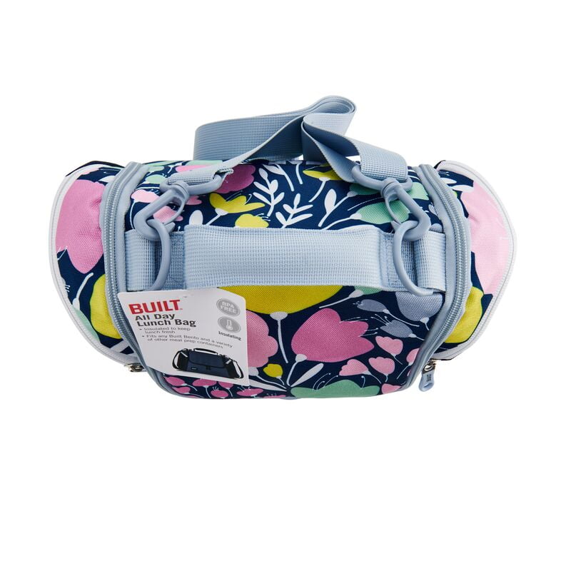 BUILT All Day Insulated Polyester Lunch Bag in Fun Floral
