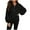 Black, variant on IROINNID Womens Sweater Half-Zip Up V-Neck Pullover Sweater Solid Color Casual Short Length Long Sleeve Plus Size Pocket Tops Blouse