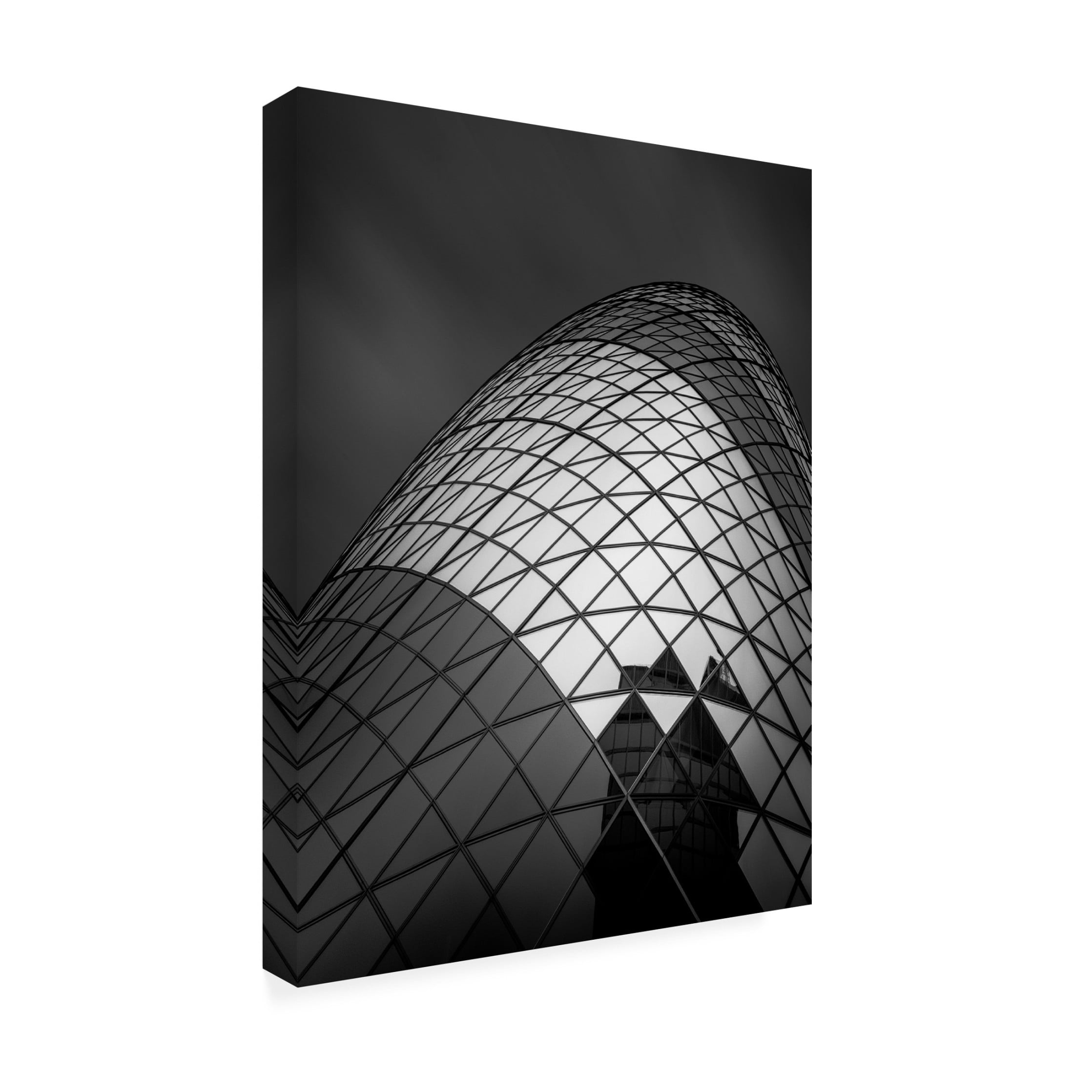 Canvas Wall Art - Ahmed Thabet 'The Gherkin' Wall Art for Living Room, Bedroom, or Office D?cor by Trademark Fine Art - 35 x 47 Inches