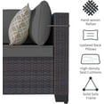 thumbnail image 5 of ASJMR Outdoor Garden 10 Piece Patio Furniture with 43" Propane Gas Fire Pit Table,All Weather Outdoor Sectional PE Wicker Rattan Conversation Set,Gray, 5 of 9